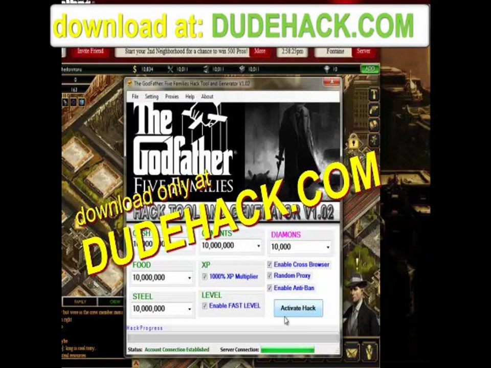 The GodFather Hack -Premium Release The GodFather: Five Families Diamonds Hack