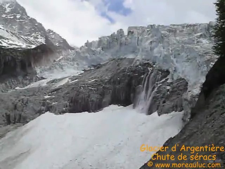 Glacier d'Argentière - Chute de séracs
