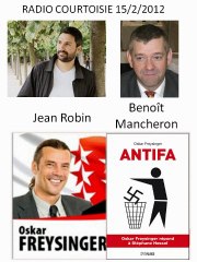 Oskar Freysinger présente Antifa sur Radio Courtoisie avec Jean Robin et Benoit Mancheron