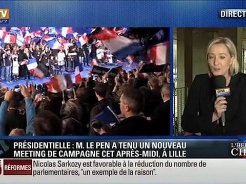 Marine Le Pen fait son show sur les chaînes info