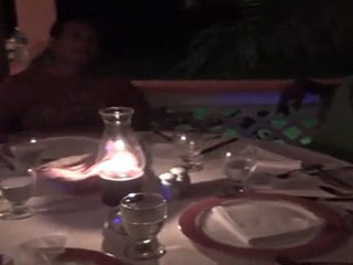 Dinner with Saint Claire at Oliver's restaurant  in Anguilla before departure video 1