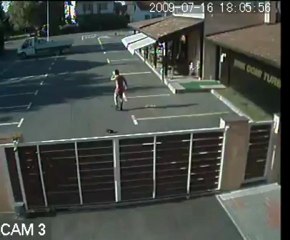 Motorbike Crashes Into Gate