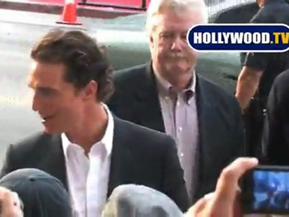 Matthew McConaughey Signs Autographs For Screaming Fans