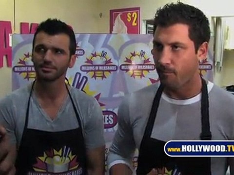 Dancing with the Stars Maksim and Tony Launch Their Shakes at Millions of Milkshakes