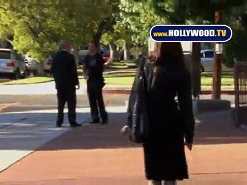 Oksana Grigorieva goes to Funeral Church Service in North Hollywood