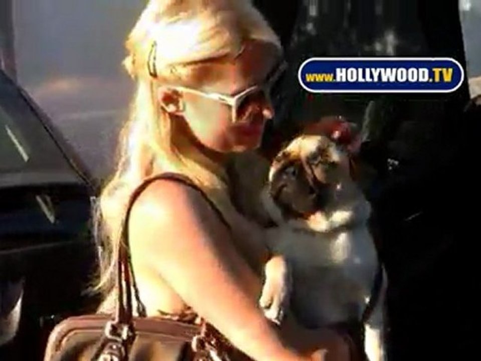 Paris Hilton And New Friend Shopping In West Hollywood