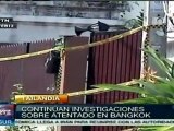 Tailandia investiga ataques en Bangkok