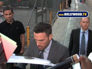 Ben Affleck Signs Autographs For Fans At Jimmy Kimmel Live!