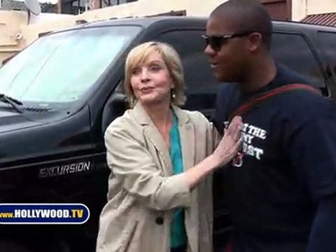 Florence Henderson & Kyle Massey chat outside DWTS Studios!
