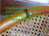 cannage industriel , en rouleau, chaise moderne régence merisier ,collé , fourniture