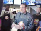 LA Laker Shannon Brown celebrates his 25th birthday at Millions Of Milkshakes Westfield Culver City.