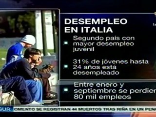 Italia, segundo país europeo en desempleo juvenil