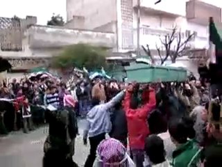 فري برس   حماة   تشيع الشهيد طلحة بكور في حي جنوب الملعب 19 2 2012