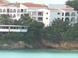 Meads bay beach viewed on top of Turtle Nest Hotel in Anguilla, caribbean island video 2