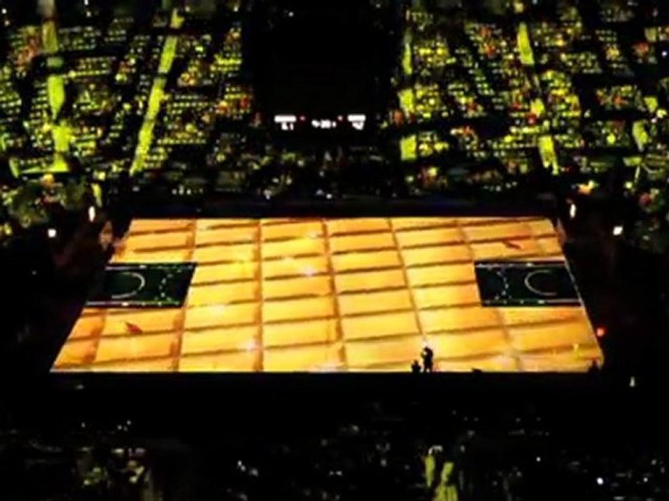 Projection sur un terrain de basket