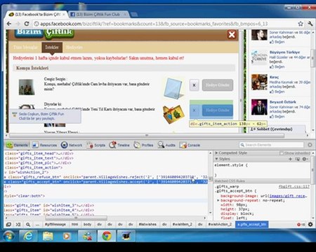 İSTEK yapılan hediyenin kodunu değiştirme BİZİM ÇİFTLİK FUN CLUB