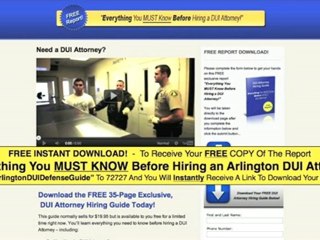 DWI Laws Arlington | DWI Help Arlington