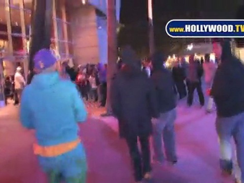 EXCLUSIVE: Anthony Kiedis And The Flea Arrive at Staples Center
