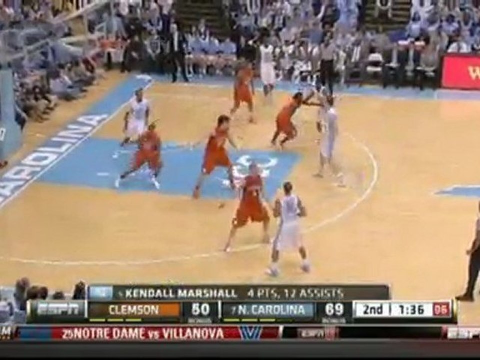 Clemson vs UNC Men's Basketball Highlights