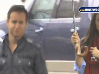 T.R. Knight needs someone to hold his umbrella