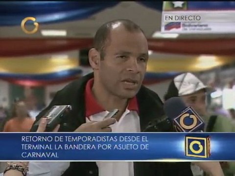 Esperan retorno de 5.000 unidades este martes al Terminal La Bandera