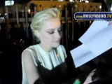 Lady Gaga and Amber Heard leave 