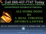 UNCONTESTED DIVORCE ALEXANDRIA VIRGINIA LAWYER ATTORNEYS