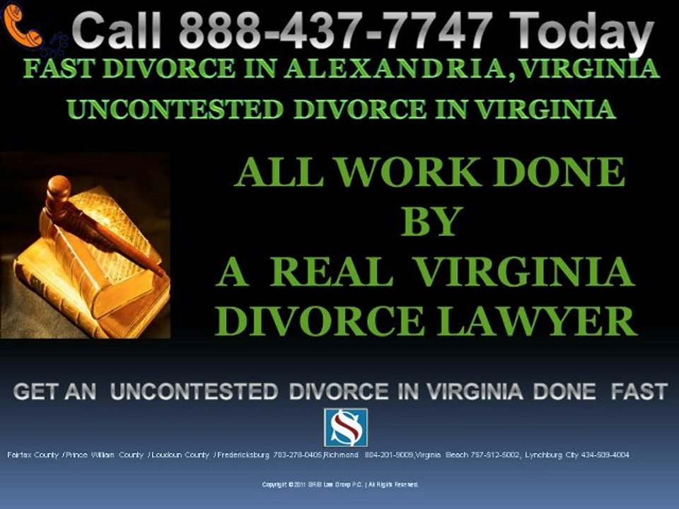 UNCONTESTED DIVORCE ALEXANDRIA VIRGINIA LAWYER ATTORNEYS