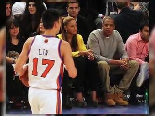 Jay-Z et Beyonce à un match de la NBA