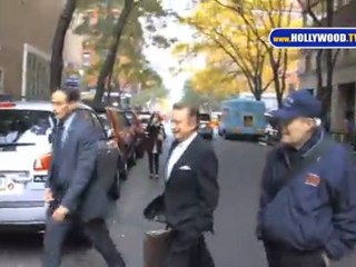 Regis Philbin on his way to "Live with Regis and Kelly"