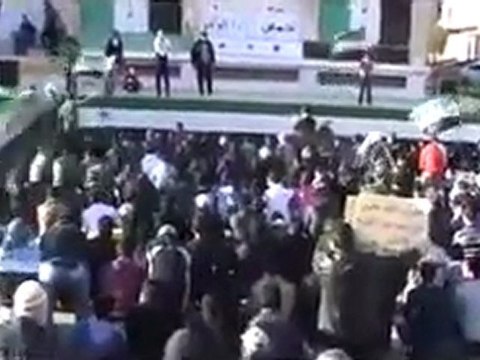 فري برس حمص الوعر الجديد مظاهرة نصرة لبابا عمرو21 02 2012