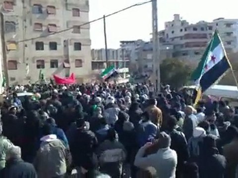 فري برس ريف دمشق الهامة مظاهرة امام ثانوية الهامة المختلطة 18 2 2012