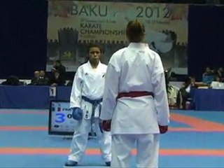 Ch. Europe Karaté Cad/Jun/Esp 2012 Bakou - Shana Amengle sur la plus haute marche !