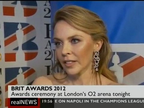 Kylie Minogue interview - before brit awards ceremony 2012