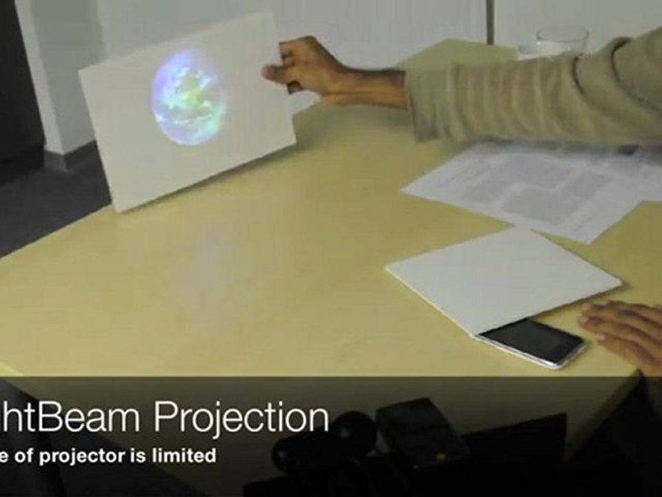 LightBeam - Nomadic Pico Projector Interaction with Real World Objects