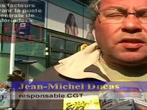 les facteurs de Pessac devant la grand Poste de Mériadeck Bordeaux