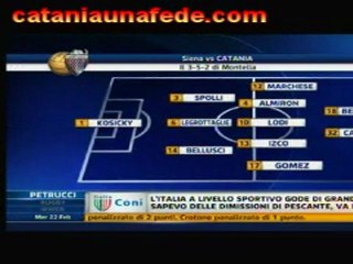 Le formazioni di Siena e Catania