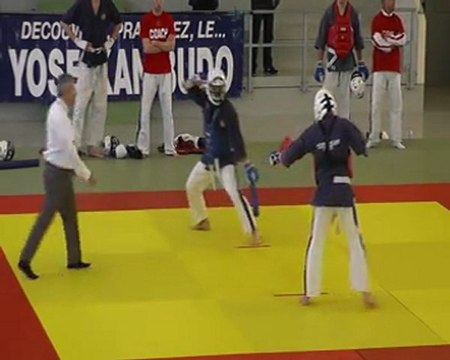 2eme combat baton individuel David CLERC championnat de bourgogne février 2012