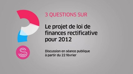 [Questions sur] Le projet de loi de finances rectificative pour 2012