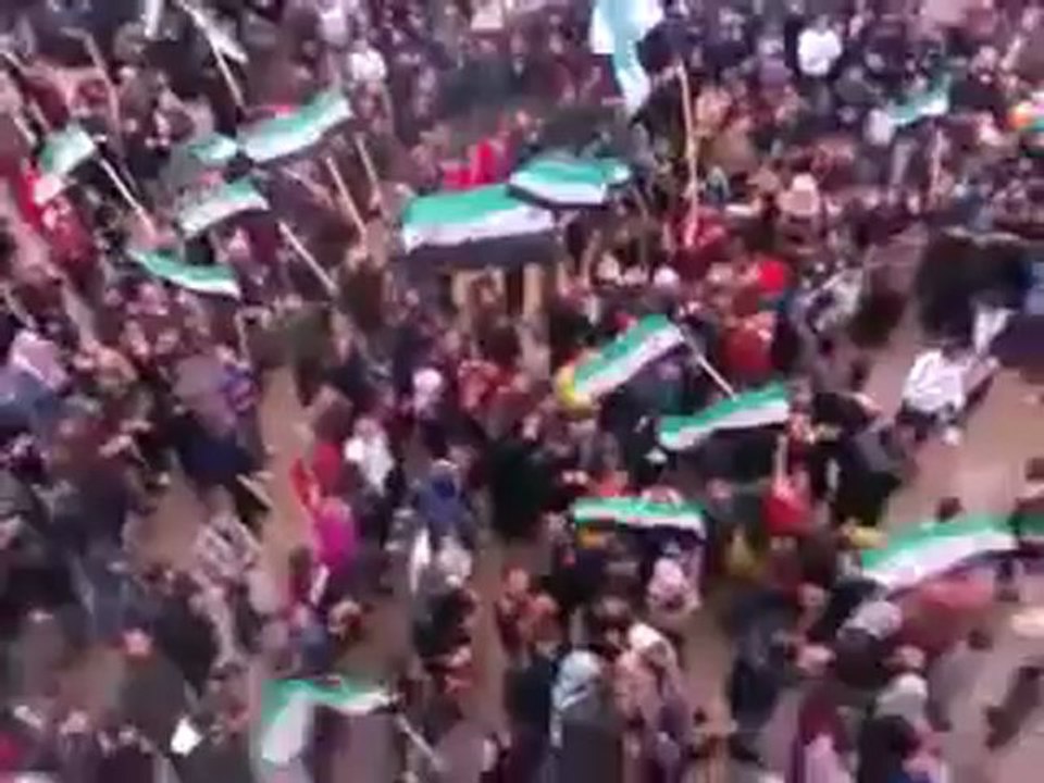 فري برس  حماة  المحتلة اللطامنة  مظاهرة صباحية حاشدة  22 2 2012