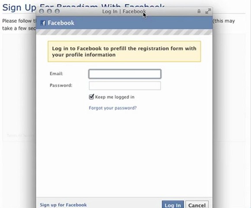 Now Sign Up for Broadjam with Facebook!