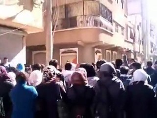 فري برس  دير الزور   مظاهرة طلابية    22 2 2012 ج1