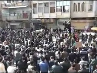 فري برس  حمص   تشيع الشهداء في  حي الخالدية  22 2 2012