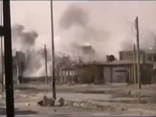 فري برس  باباعمرو شاهدوا كيف يتم قصف الحي لاتفوتوها 22 2 2012