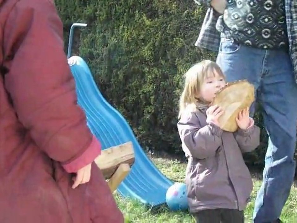 On va jeter le bois...dans la cheminée!