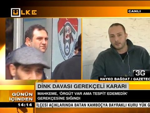 23 Şubat 2012 ülke tv günün içinden 3G ile Hayko BAĞDAT canlı yayında