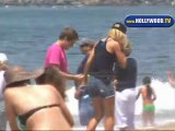 Denise Richards Plays In The Sand With Her KIds In Malibu