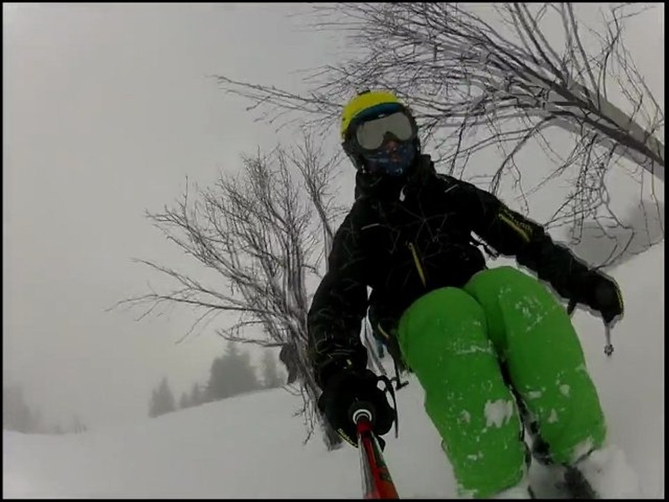 ski poudreuse gopro hd hero 2 combloux