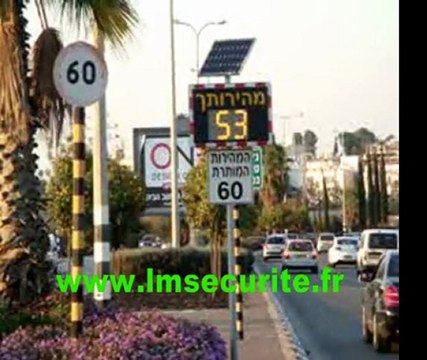 RADAR PEDAGOGIQUE PREVENTIF LUMINEUX DE VITESSE VIASIS VIATRAFFIC ISRAEL ASHDOD