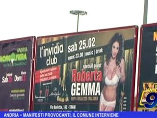 Andria | Manifesti provocanti, il Comune interviene